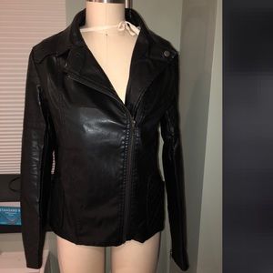 Faux leather jacket- size XL